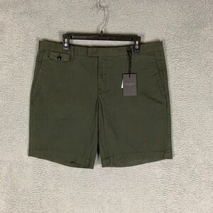 Ted Baker Ashfrd Chino Shorts Men's 38R Khaki Green 9" Stretch Cotton‎ NWT $120